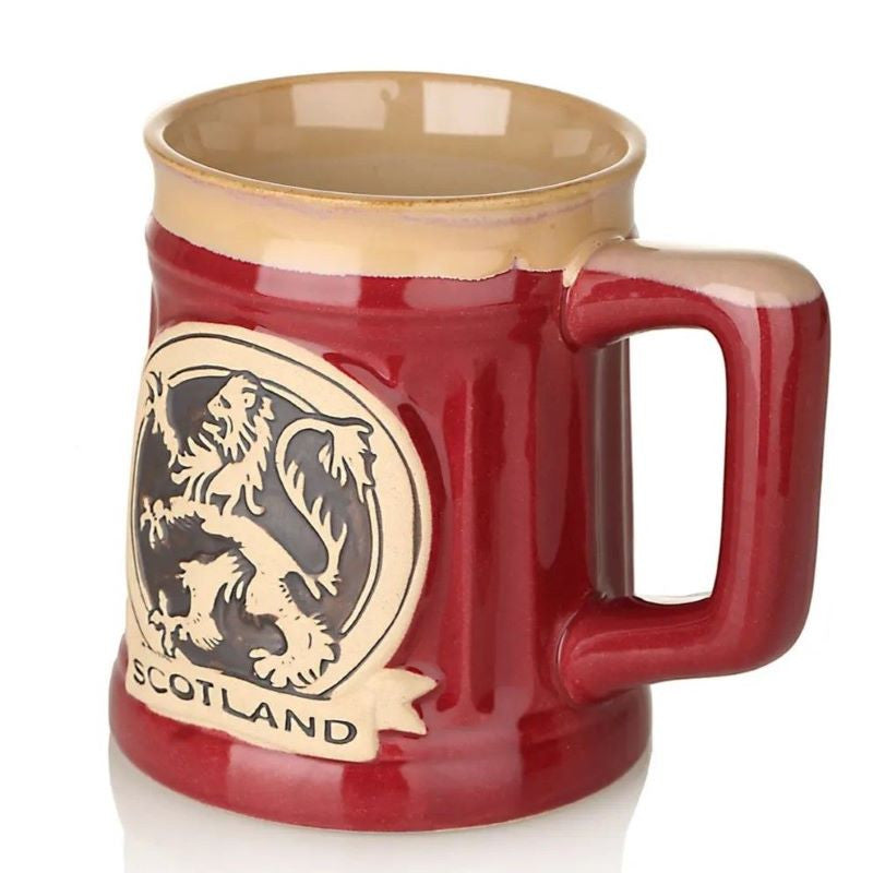 Stoneware Scottish Rampant Lion Beer Mug
