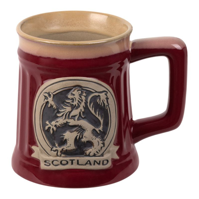 Stoneware Scottish Rampant Lion Beer Mug