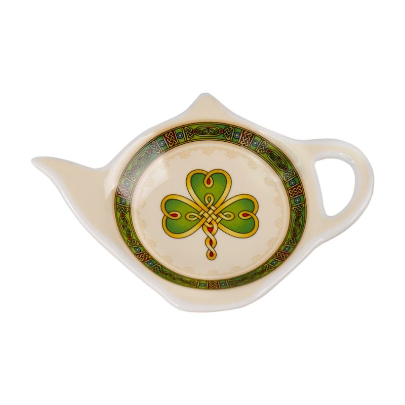 GS-CL-299-440 Bone China Celtic Shamrock Teabag Holder Creative Irish Gifts