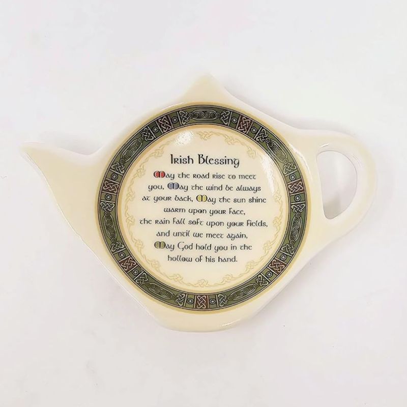 Bone China Celtic Irish Blessing Teabag Holder Creative Irish Gifts