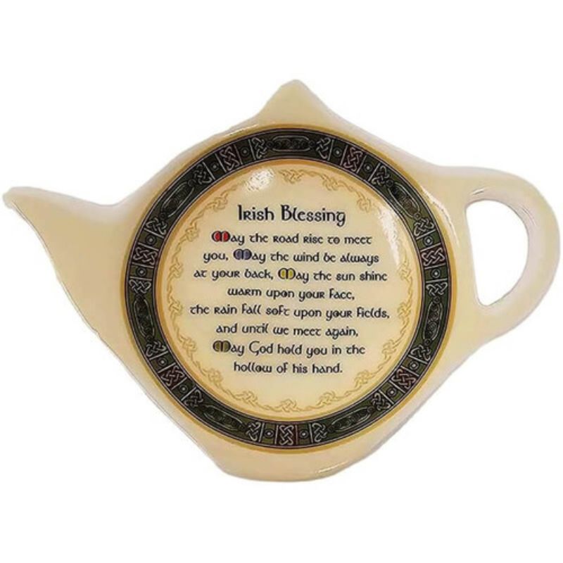 Bone China CelticTeabag Holder Front Creative Irish Gifts