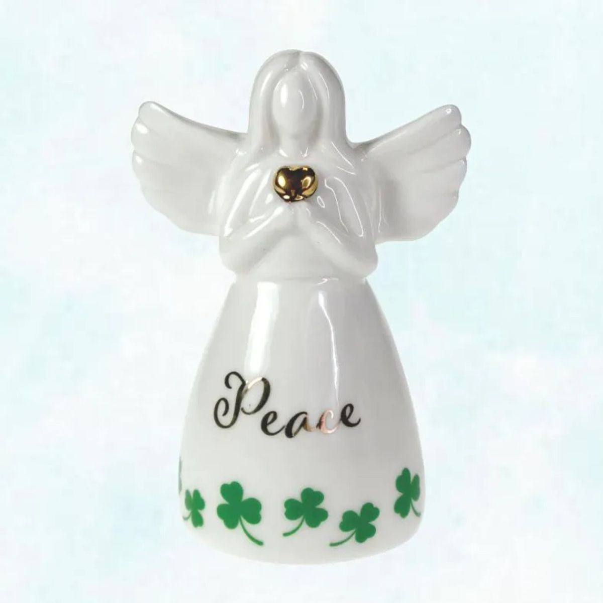 HC846 Porcelain Irish Guardian Angel Figurine, 'Peace' Message Creative Irish Gifts.com