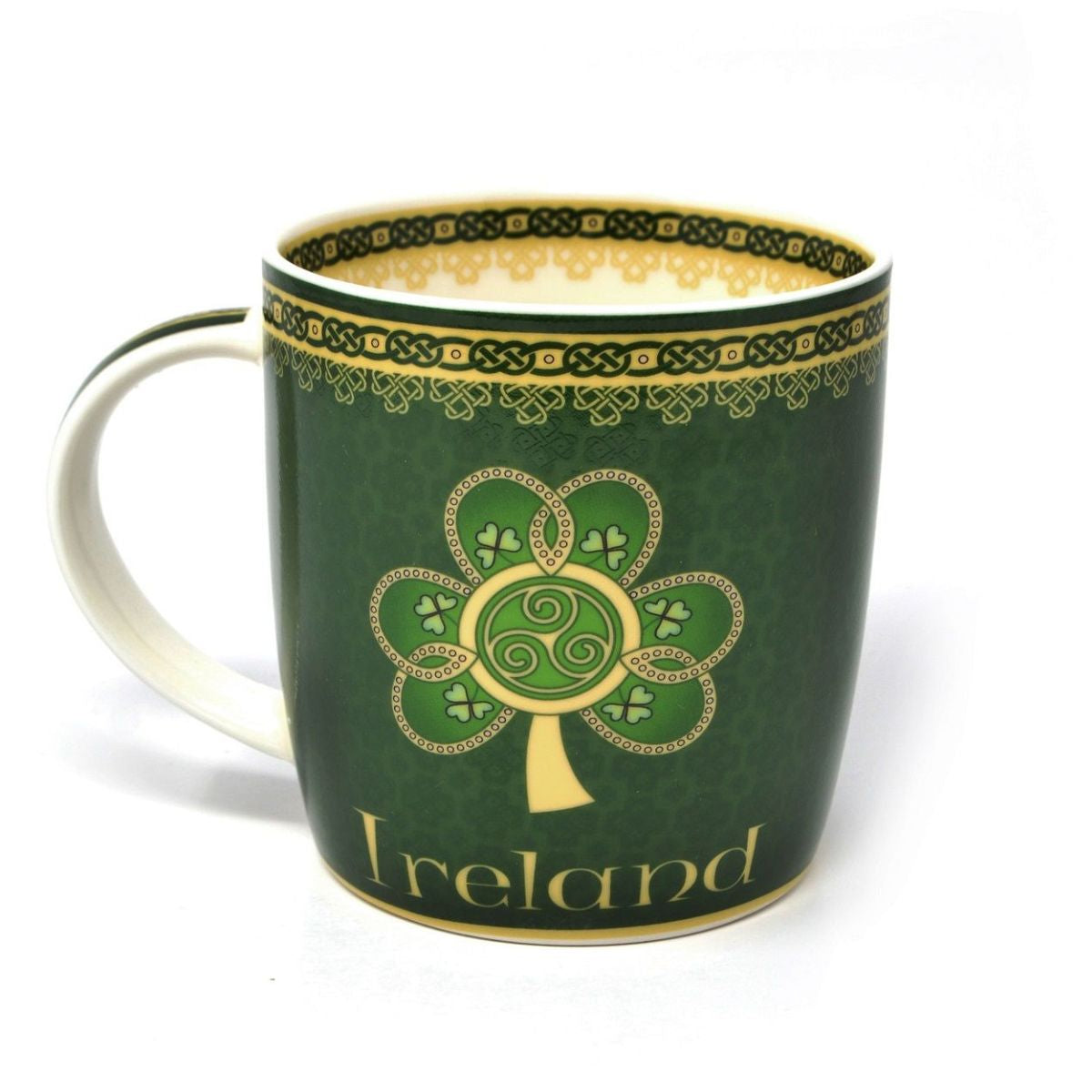 HI-Set-412 Large Bone China Mug with Shamrock Creative Irish Gifts
Back View