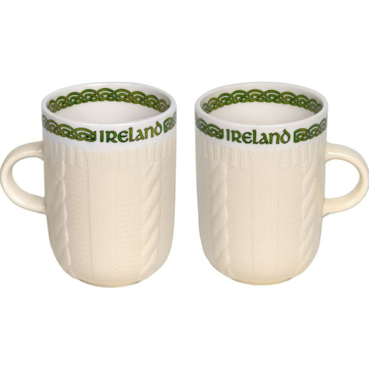 HI-Set-593 Irish Mug with Cable Pattern Embossed Creative Irish Gifts
Set of 2