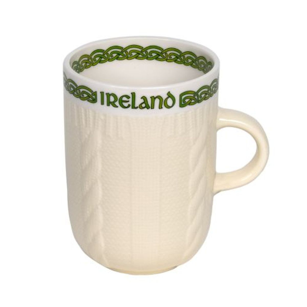 HI-Set-593 Irish Mug with Cable Pattern Embossed Creative Irish Gifts
Back View