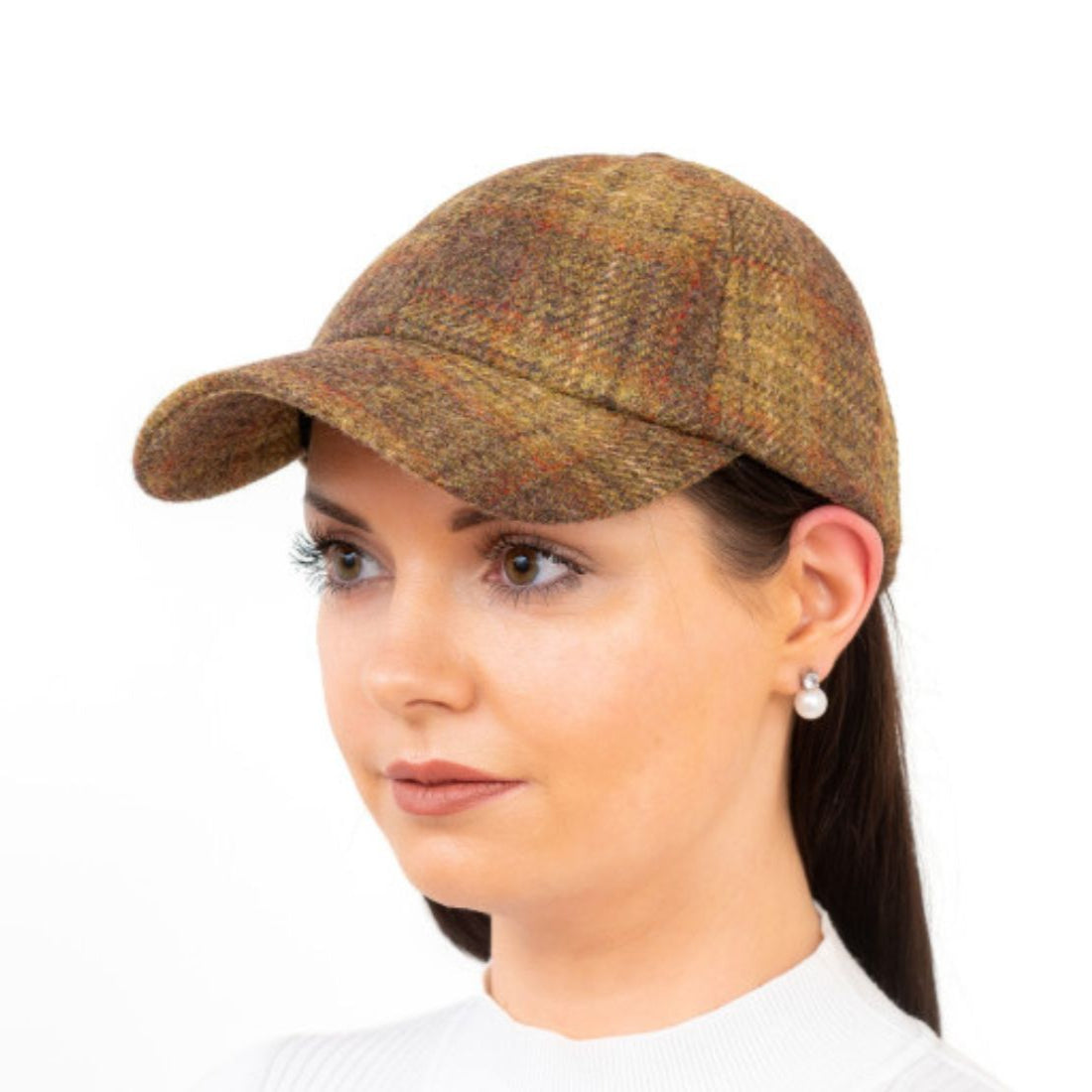 Ladies Irish Wool Plaid Baseball Cap Rustic Creative Irish Gift