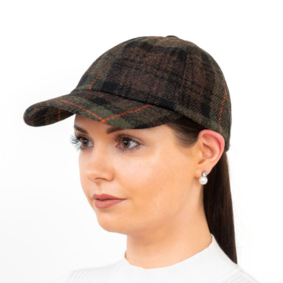 Ladies Irish Wool Plaid Baseball Cap Turf Creative Irish Gift