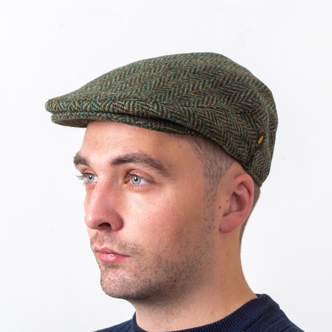 Men's Donegal Tweed Touring Cap Green Creative Irish Gift