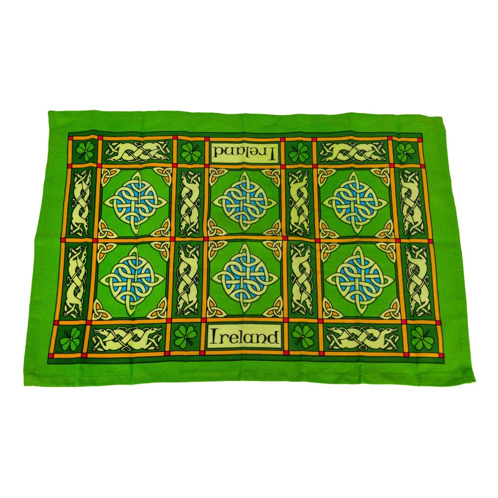 Celtic Tea Towel with Book of Kells studio Artwork Creative Irish Gifts