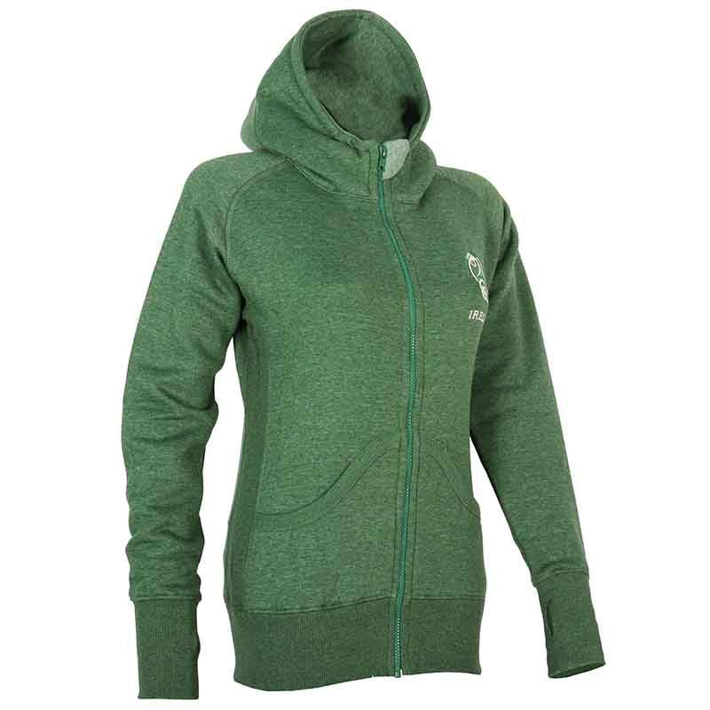 Women's Green Irish Embroidered Hoodie Creative Irish Gifts