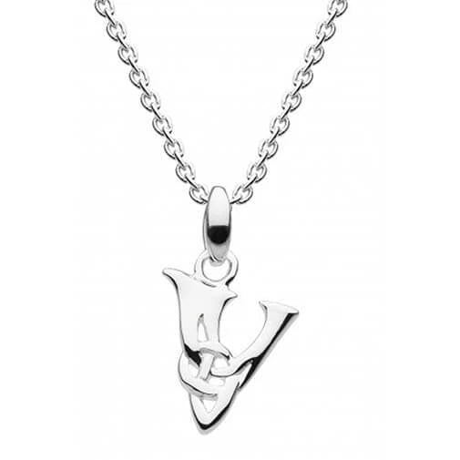 JB515-V Celtic Inspired Initials Pendant Creative Irish gift