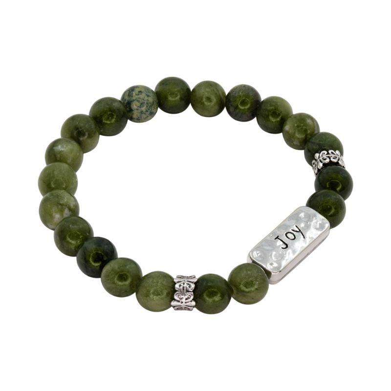 JCW-46618 Connemara Marble Beads Bracelet, Joy Charm studio Creative Irish Gifts