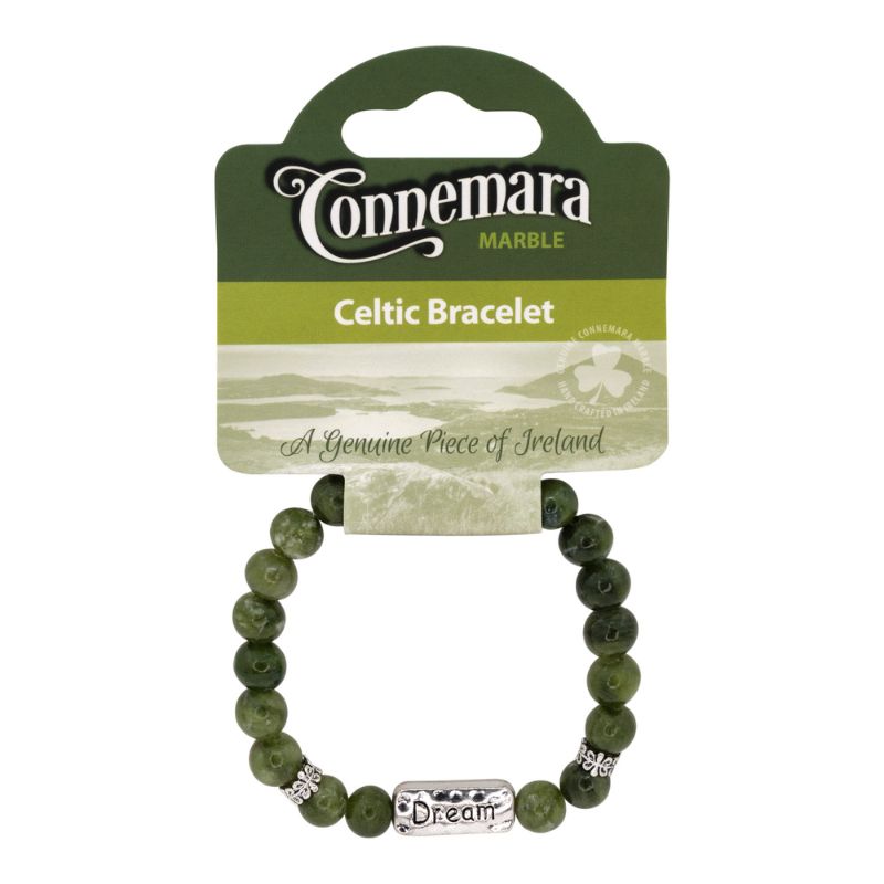 JCW-46620 Connemara Marble Beads Bracelet, Dream Charm Creative Irish Gifts