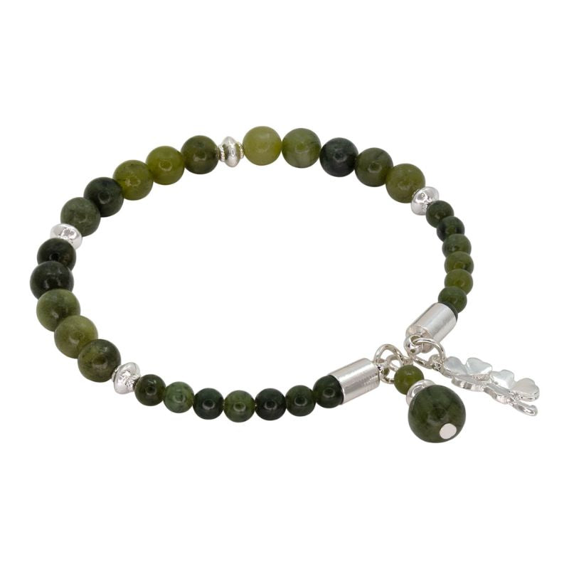 JCW-46626 Connemara Charm Bracelets Double Shamrock Creative Irish Gifts