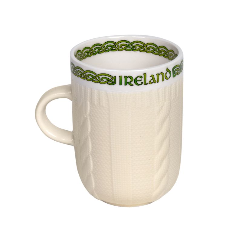 JCW-52406 Aran Cable Design Irish Mug in Beige Creative Irish Gifts