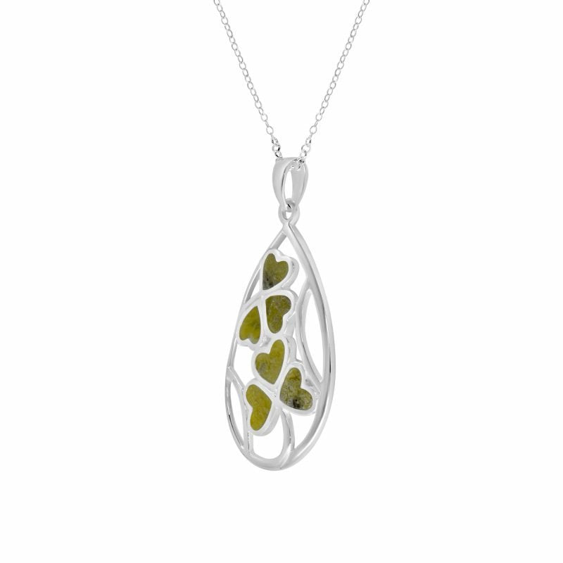Connemara Marble Shamrock Necklace - Creative Irish Gifts