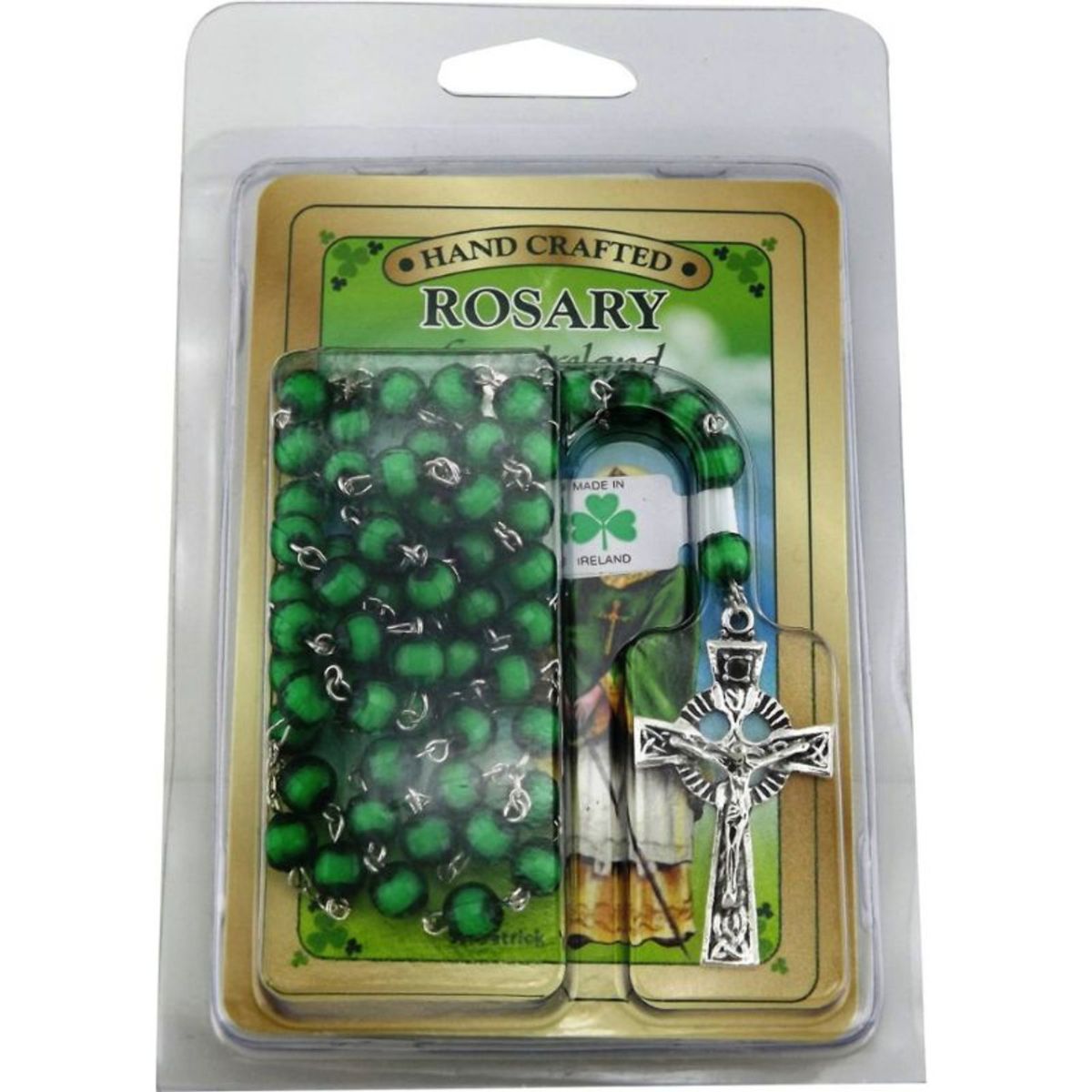 JCW-G82102 Celtic Cross Ceramic Five Decade Rosary Creative Irish Gifts