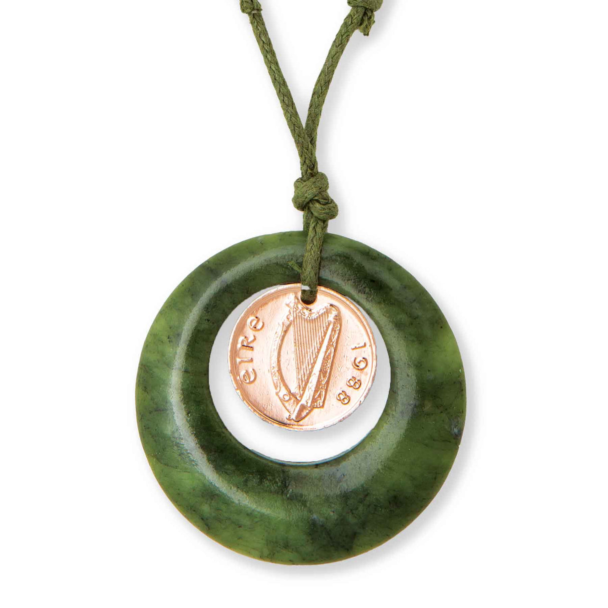 Irish Penny Connemara Marble Necklace - Creative Irish Gifts