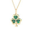 10K Malachite Shamrock Necklace - Creative Irish Gifts