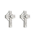 Silver Kids Celtic Cross Stud Earrings - Creative Irish Gifts