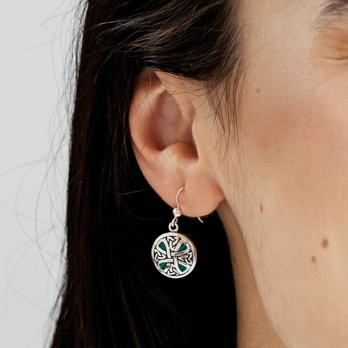 The Sun Cross Celtic Knotwork Drop Earrings - Creative Irish Gifts