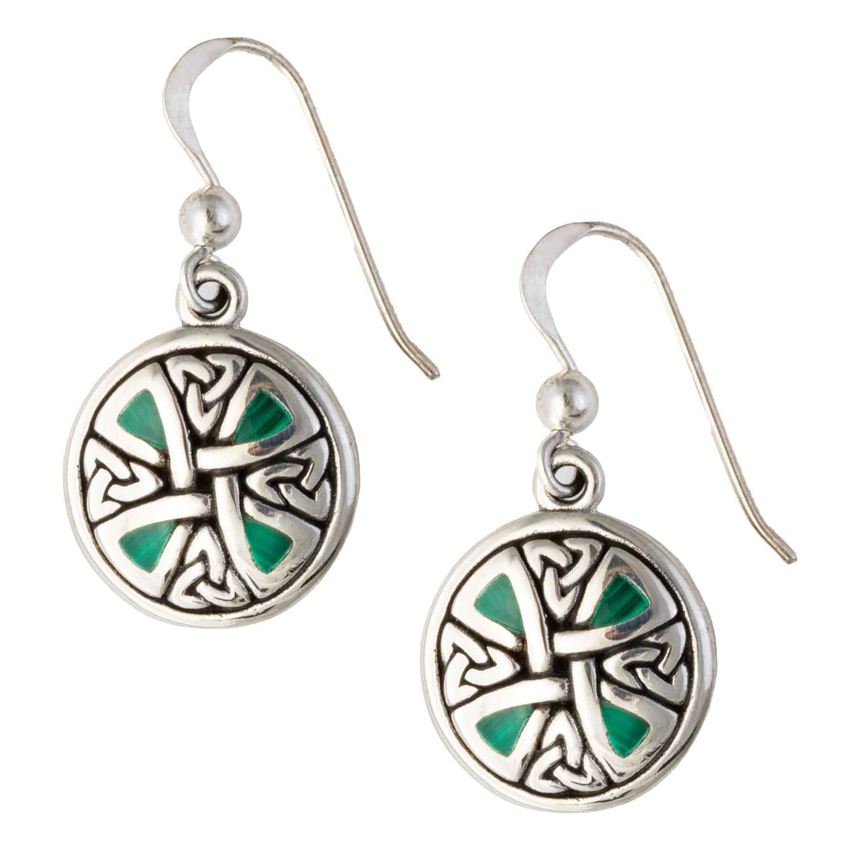 The Sun Cross Celtic Knotwork Drop Earrings - Creative Irish Gifts