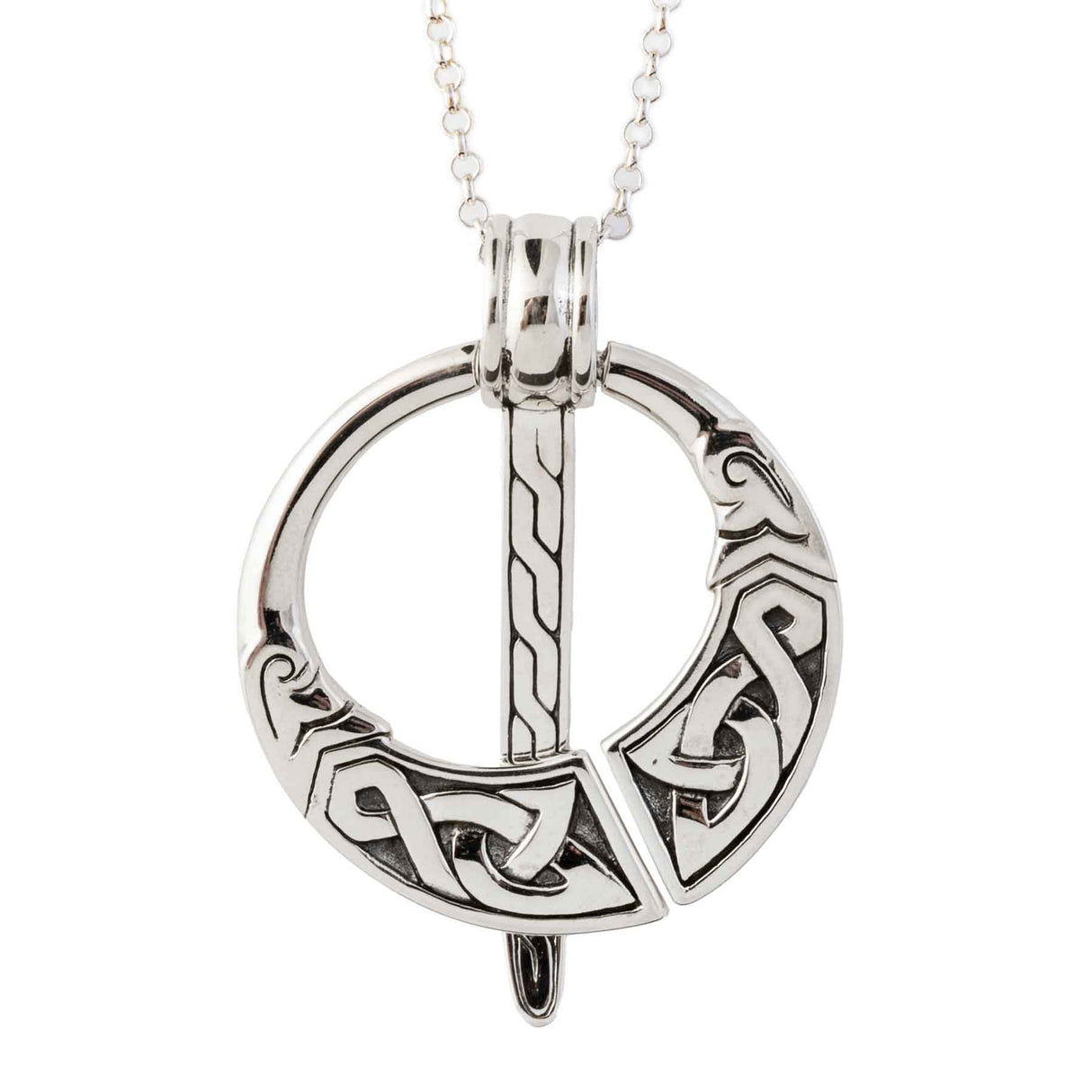 Celtic Knotwork Engraved Pendant Necklace - Creative Irish Gifts