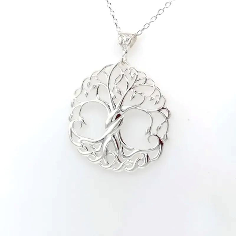 JMH-2104 Irish Ancestry Tree of Life Silver Pendant Creative Irish Gifts