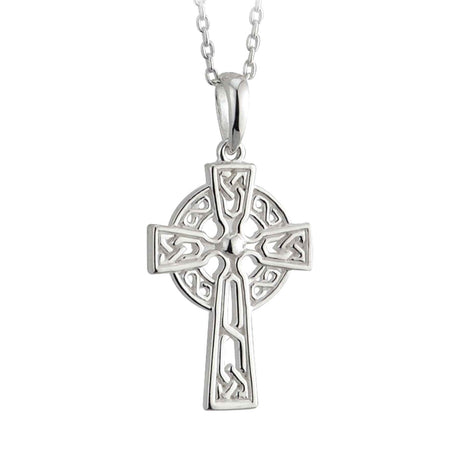 Silver Small Filagree Celtic Cross Necklace - Creative Irish Gifts
