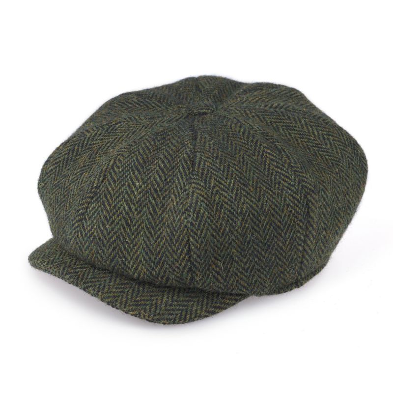 Men's Irish & Scottish Tweed Newsboy Hat Green Creative Irish Gift
