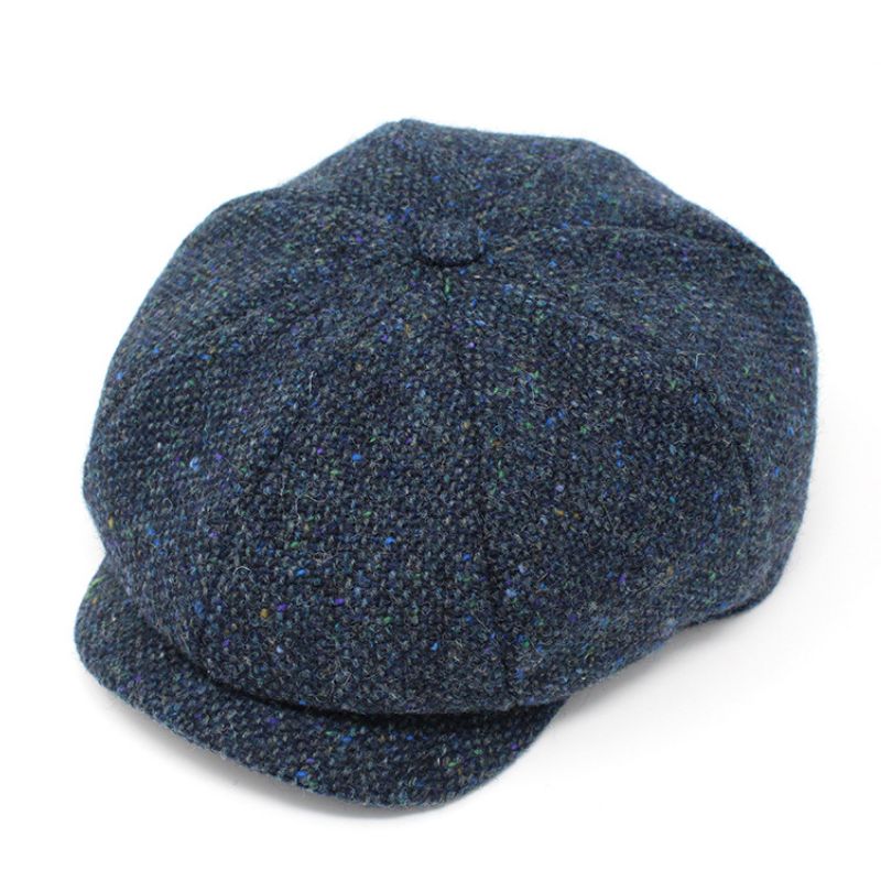 Men's Irish & Scottish Tweed Newsboy Hat Blue Creative Irish Gift