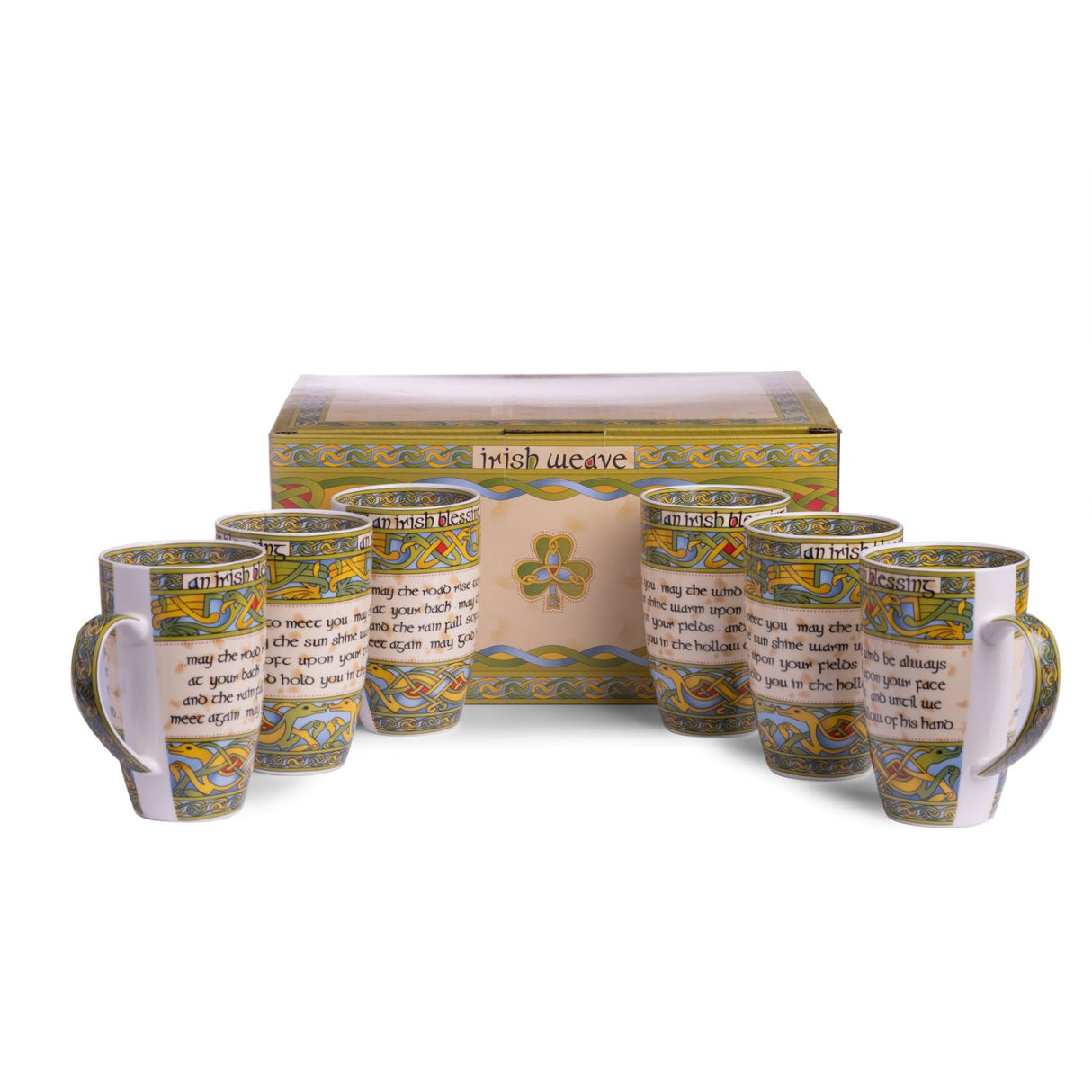 KB701 Bone China Irish Blessing Mug, Set of 6 Creative Irish gift