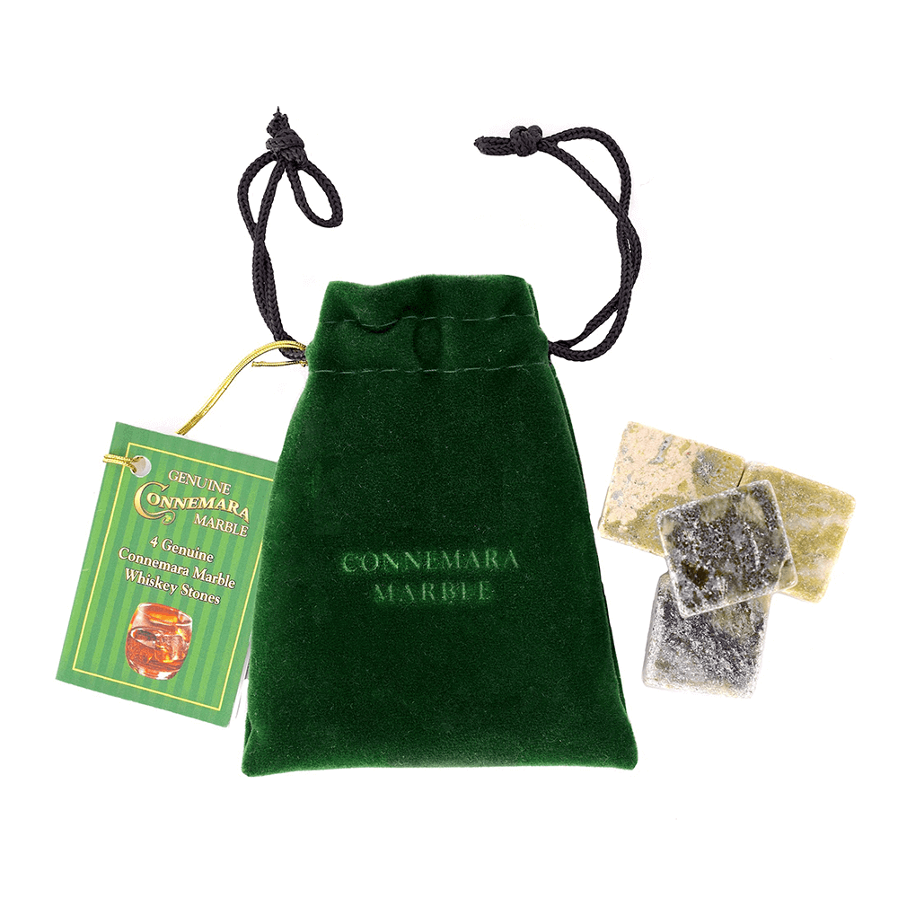 KC904 Genuine Connemara Marble Whiskey Stones, Set of 4 Back Creative Irish gift