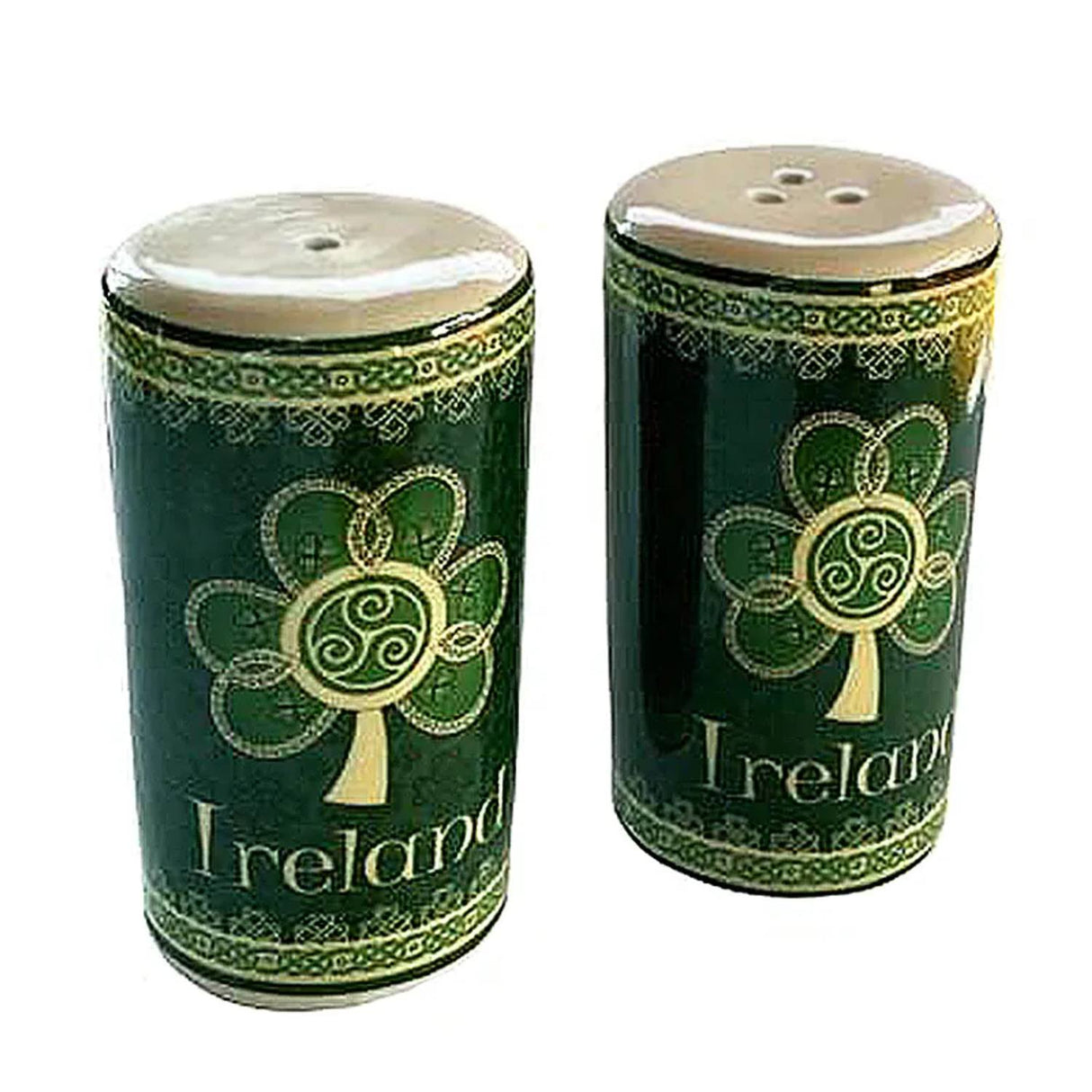 KD509 Celtic Shamrock Salt & Pepper Shakers Creative Irish gift.