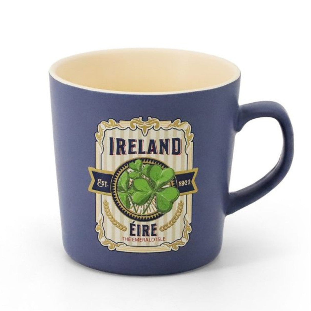 KD711 Ceramic Eire Shamrock Coffee Mug, Blue Creative Irish gift