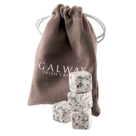 Galway Crystal Cooling Stones Set of 4 - White/Grey Granite - Creative Irish Gifts