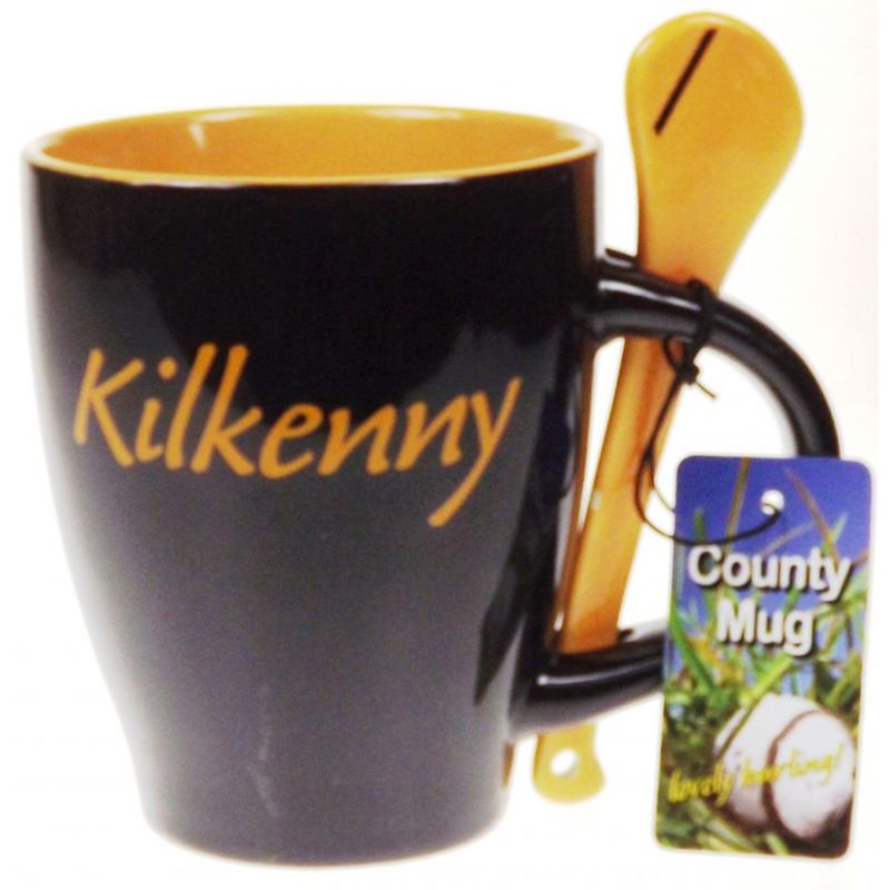 KG716 Counties of Ireland Mug and Spoon Set, Kilkenny Creative Irish Gifts.com