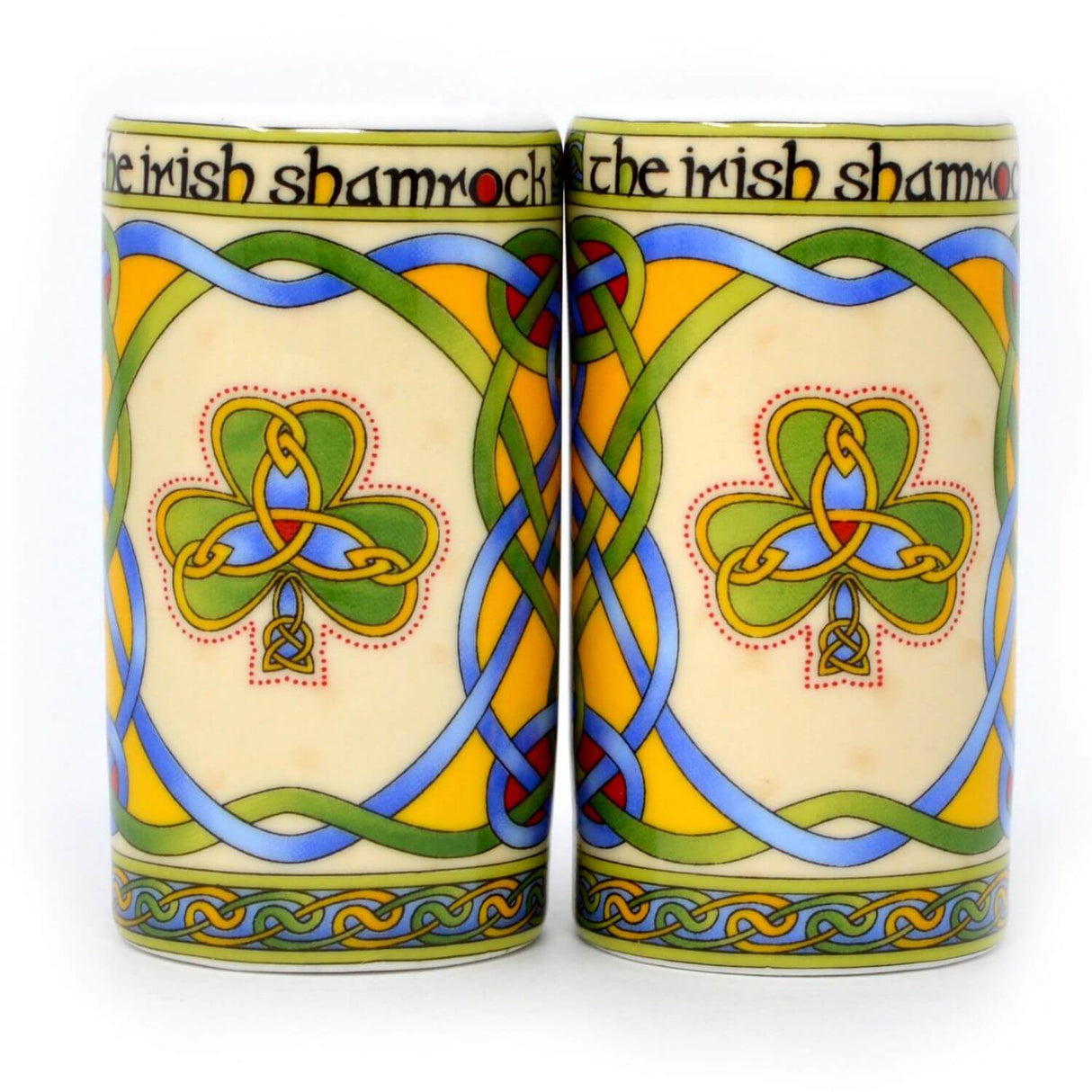 KY003 Irish Salt & Pepper Set with Shamrocks Creative Irish gift