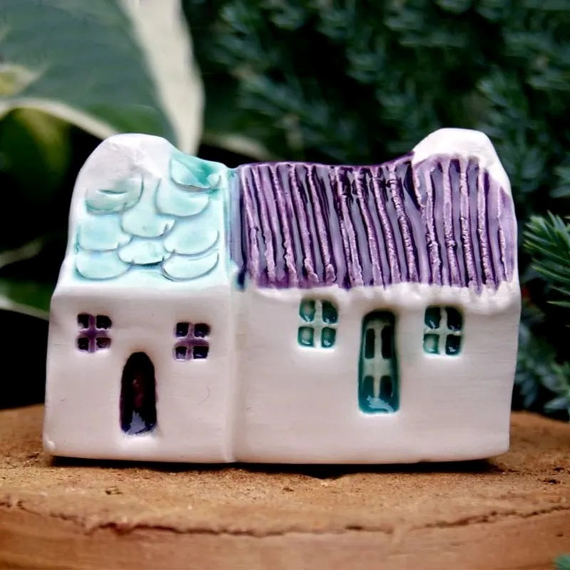 LCS-SeamistPurple-WSD Handcrafted Ceramic Scotland Bothy Figurine Creative Irish gift
