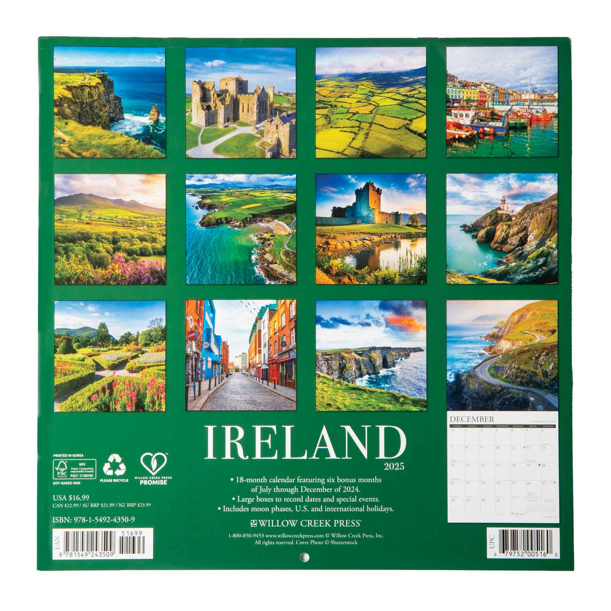2024-2025 Ireland Wall Calendar - Creative Irish Gifts