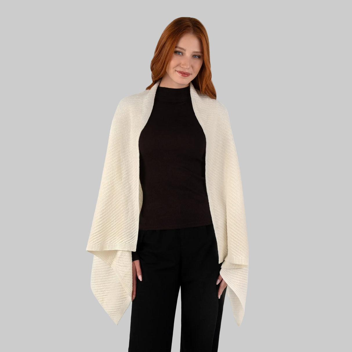 LLS109-900-OS Lambswool Shawl- White Creative Irish Gifts