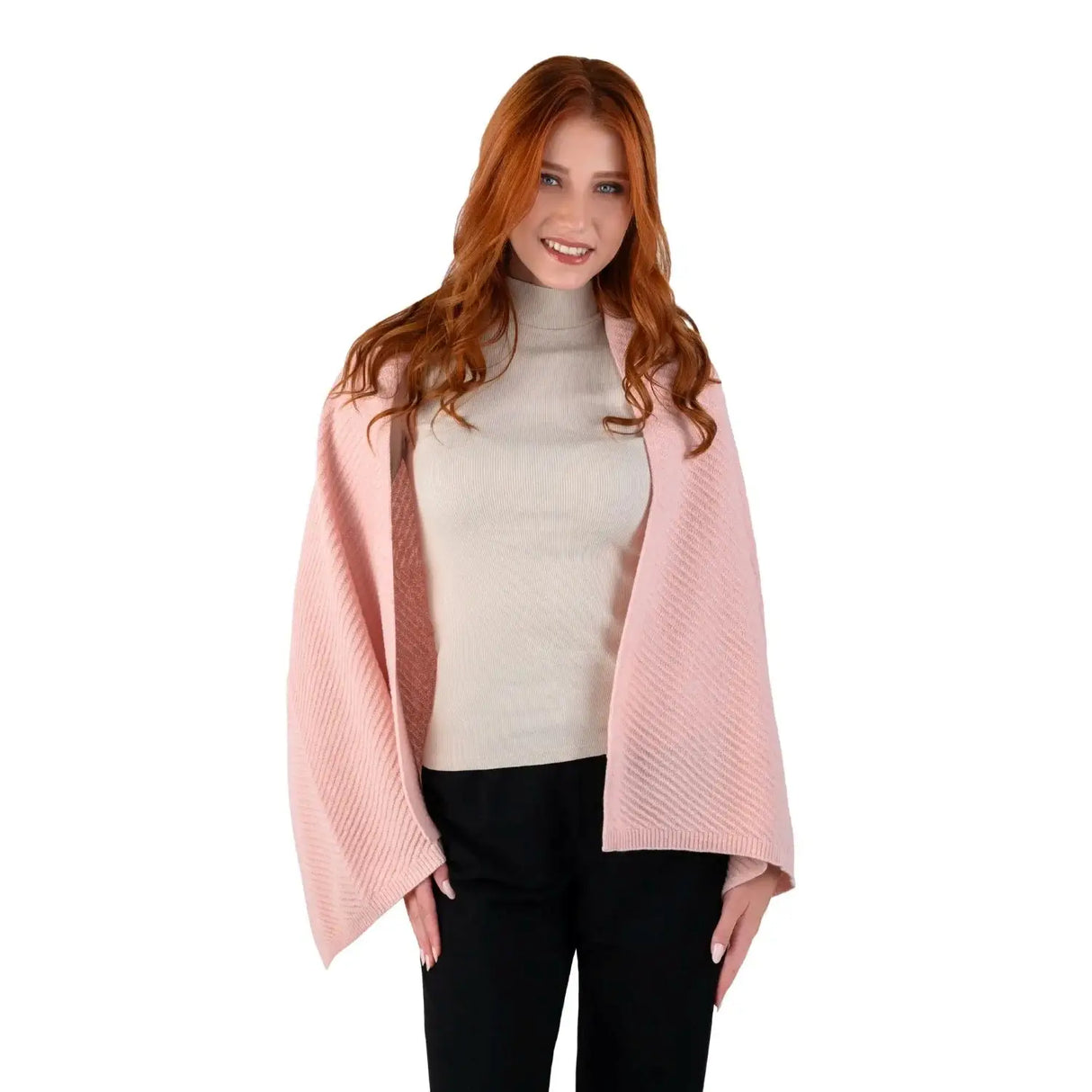 LLS109-908-OS Lambswool Shawl- Pink Creative Irish Gifts