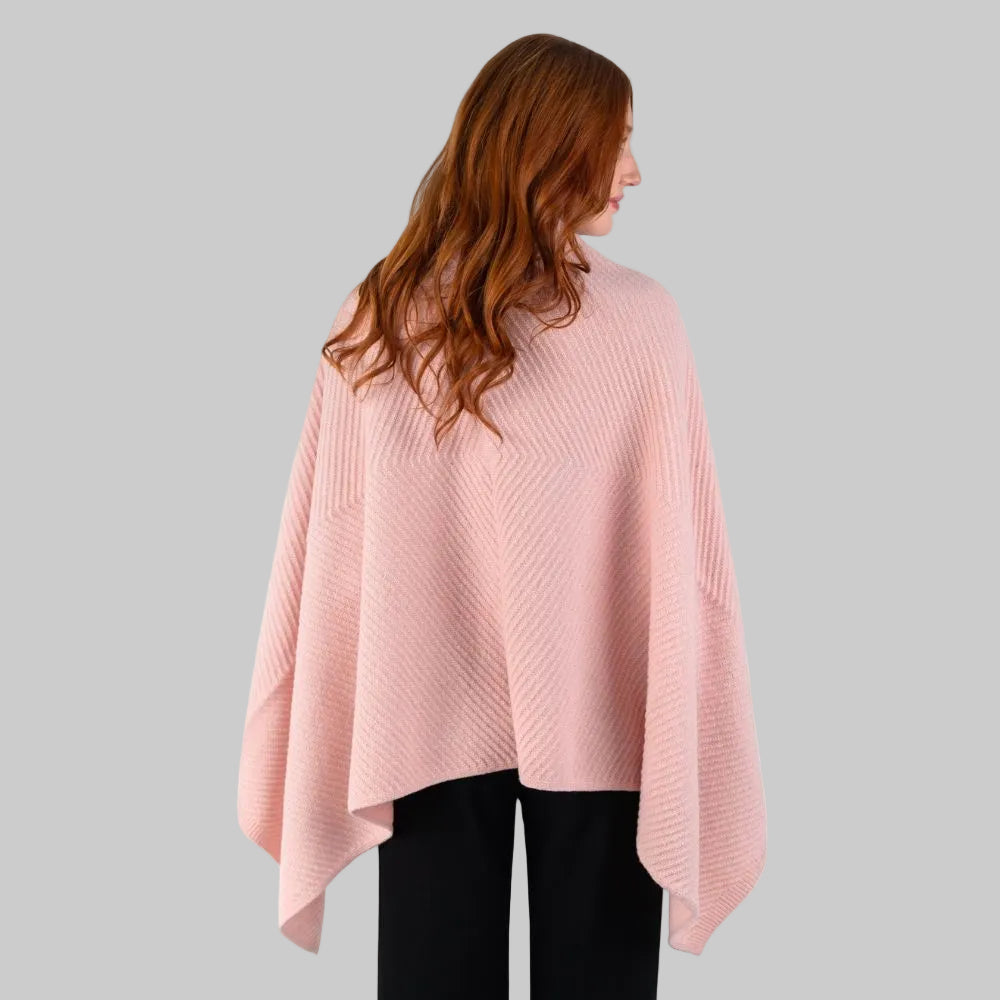 LLS109-908-OS Lambswool Shawl- Pink Back View Creative Irish Gifts