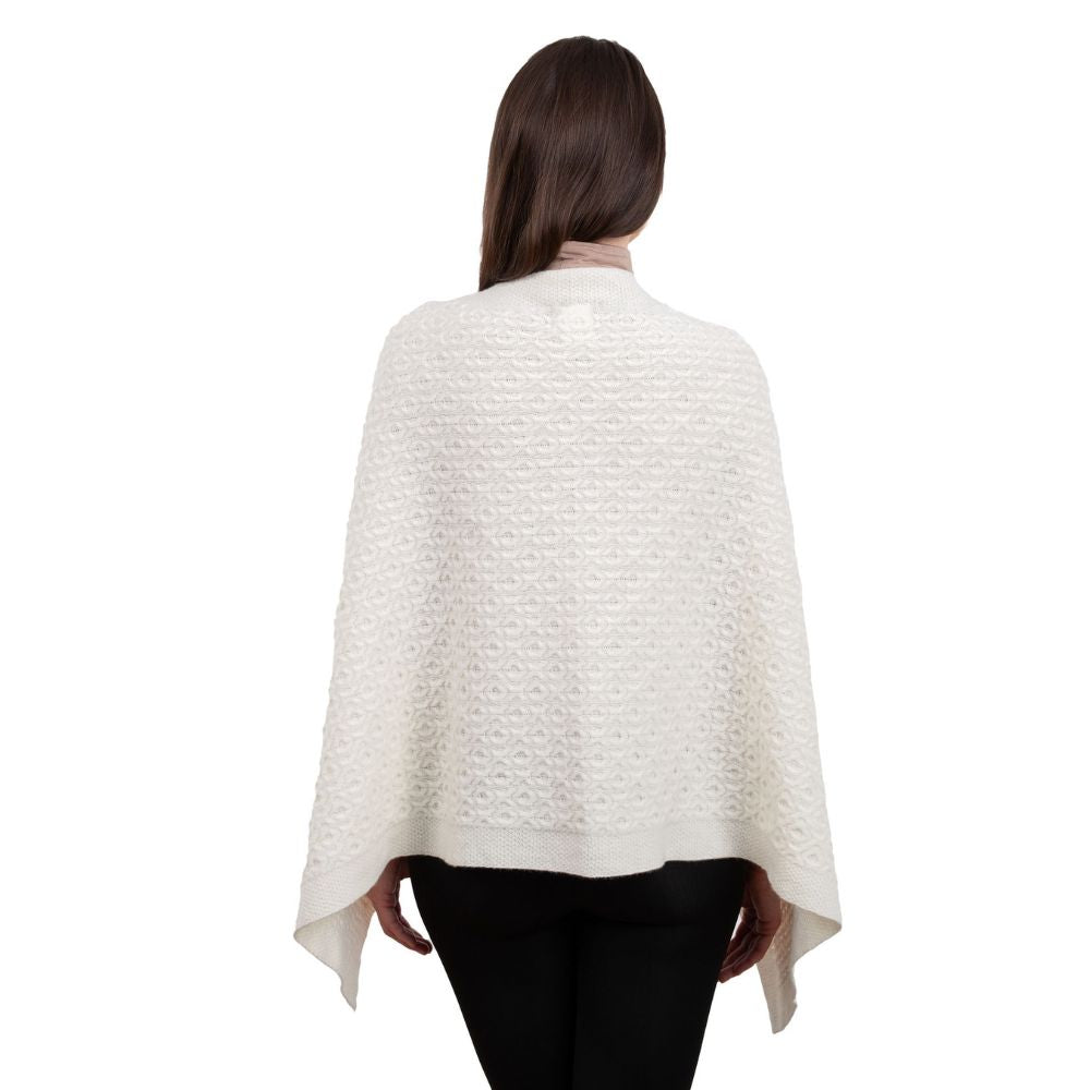 Lambswool Aran Knit Poncho