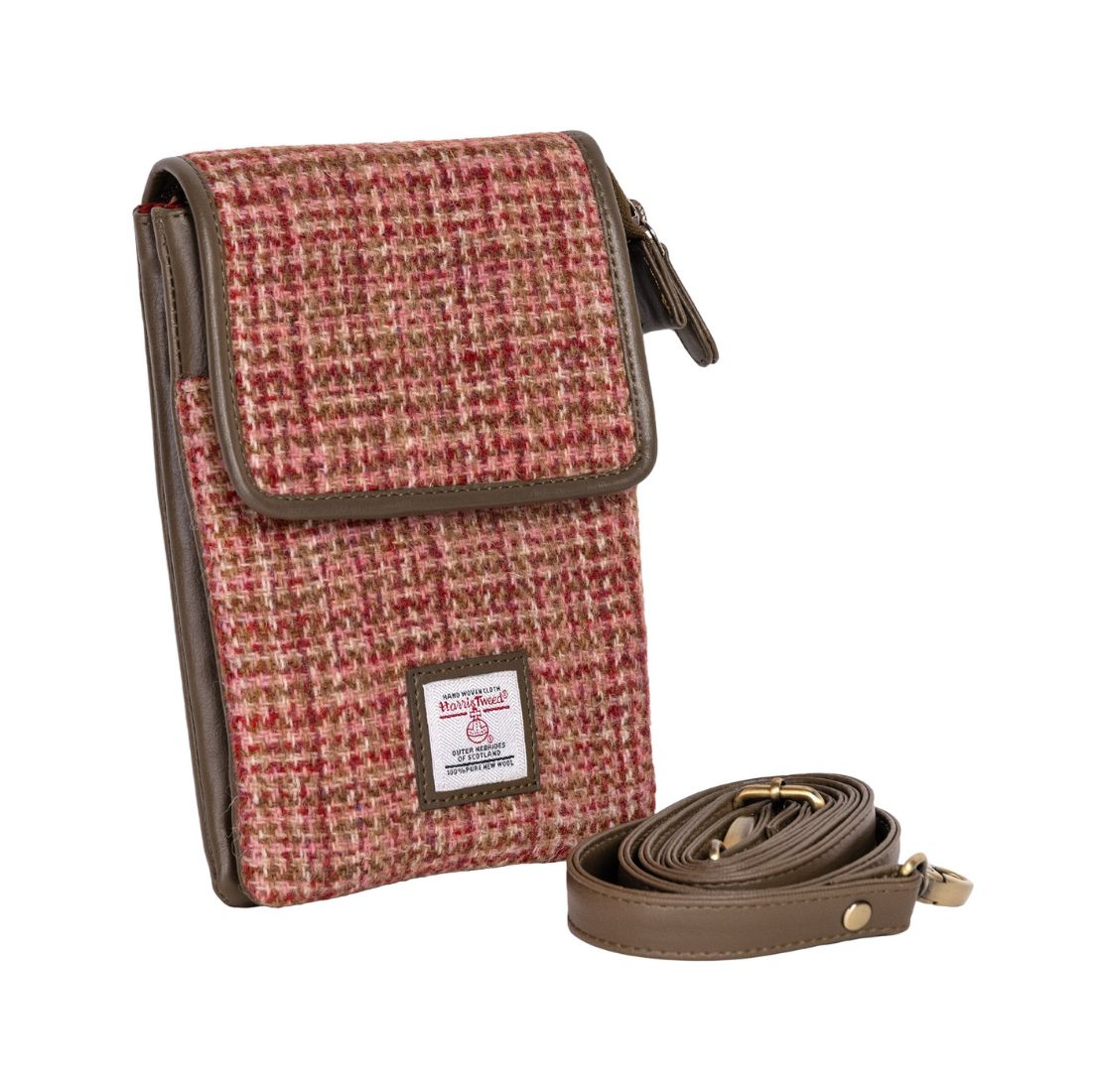 Ladies Harris Tweed Small Crossbody Bag Maple Creative Irish Gift