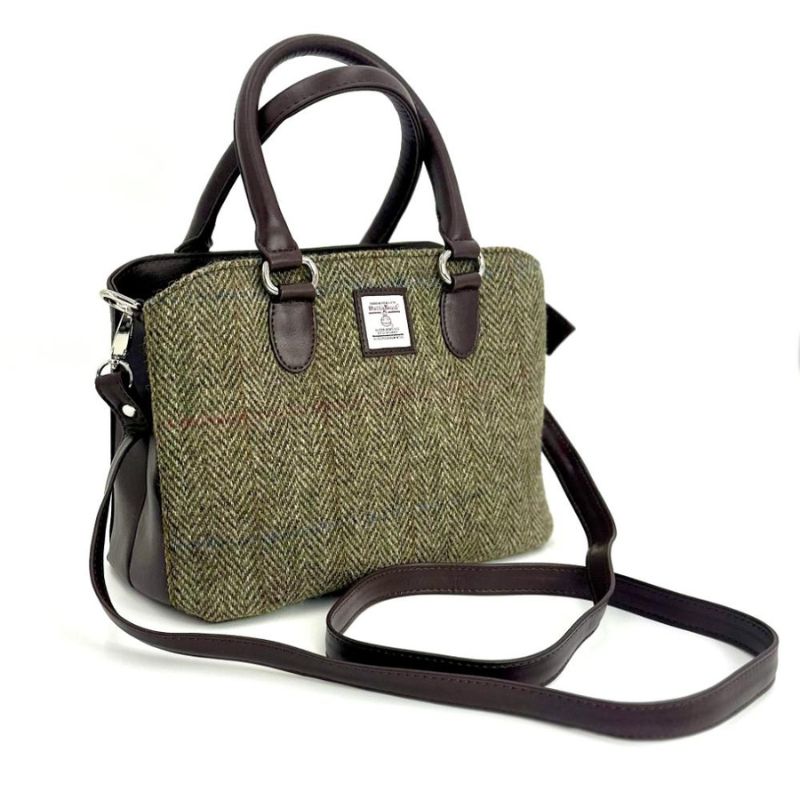 Handwoven Harris Tweed & Leather Hand Bag Creative Irish Gift
