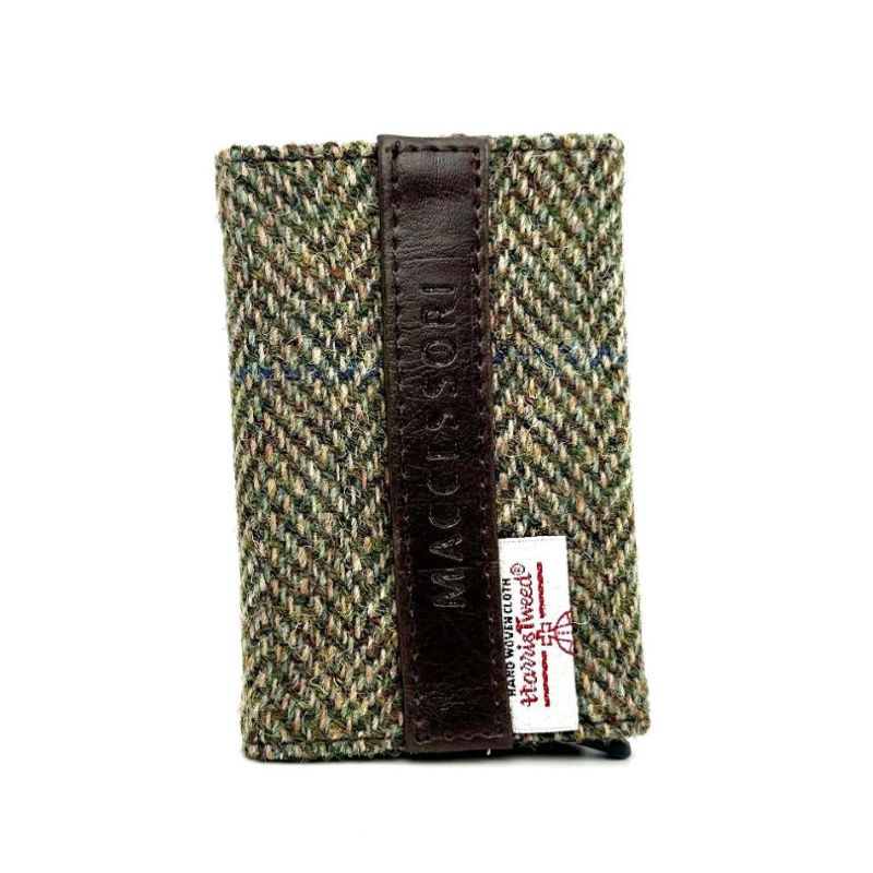 MCS-CB2412 Handcrafted Harris Tweed & Vegan Leather Card Holder, Creative Irish Gifts