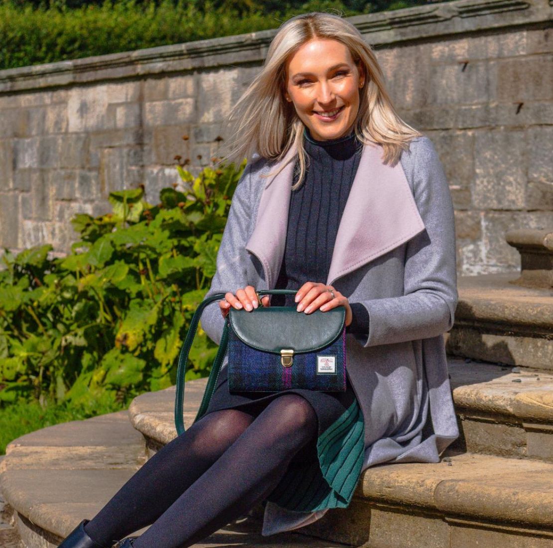 Harris Tweed and Vegan Leather Handbag Baird Lifestyle Creative Irish Gift