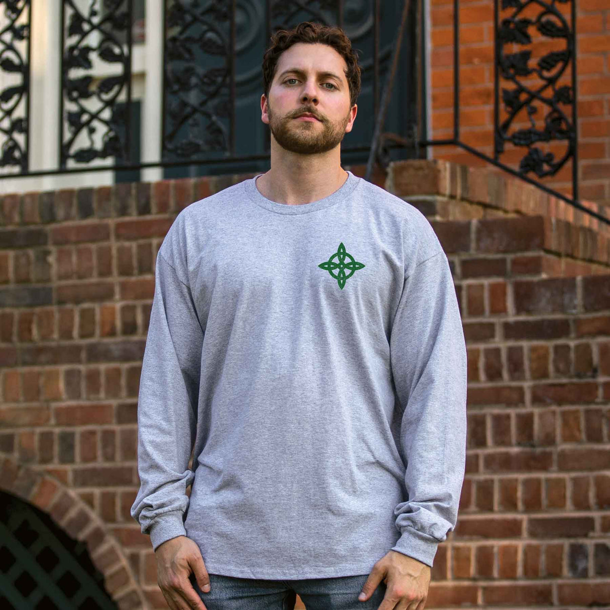 Celtic Cross Long Sleeve Shirt - Creative Irish Gifts