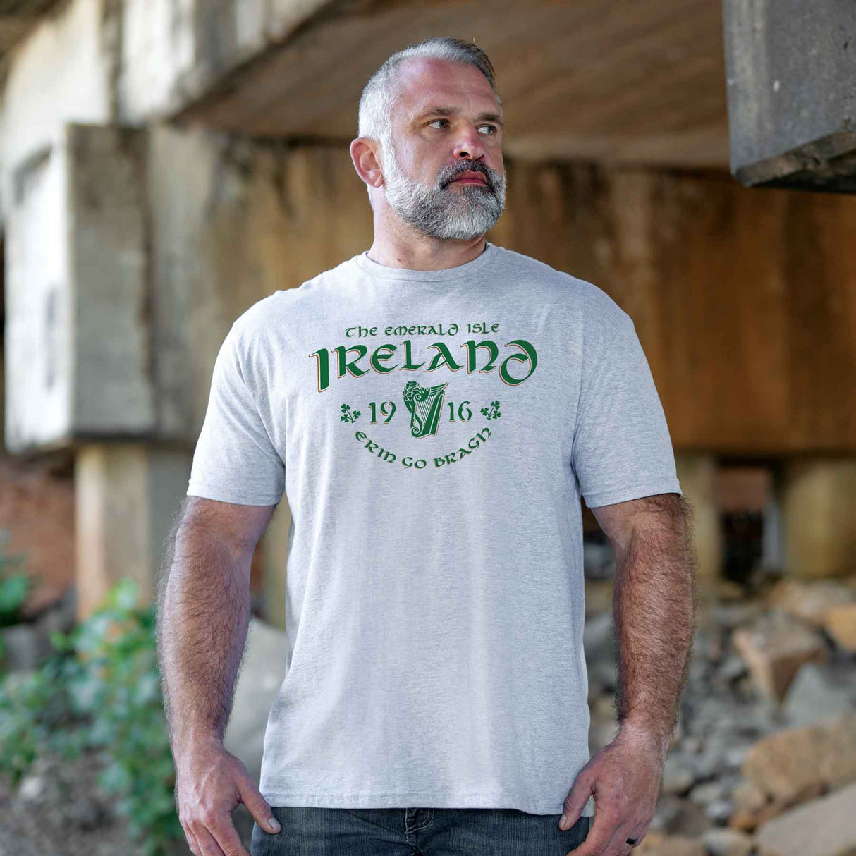 Emerald Isle Tshirt - Grey - Creative Irish Gifts